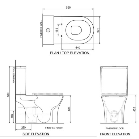 Напольный унитаз RoxenBath Urban Tornado 600190-01 Rimless Soft Close
