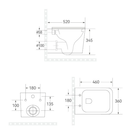 Комплект 6 в 1 RoxenBath StounFix Dual Fresh 606295 (состоит из: 710200, Caspia 410280M, 530135-01)