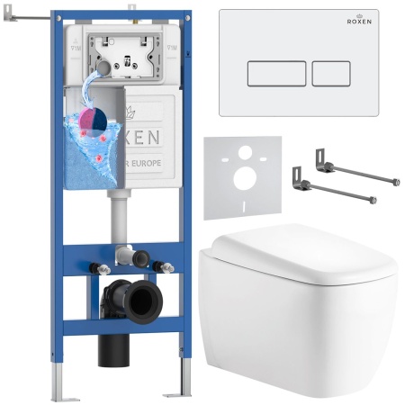 Комплект 6 в 1 RoxenBath StounFix Dual Fresh 968500 (состоит из: 710200, Caspia 410280W, 530220-02)