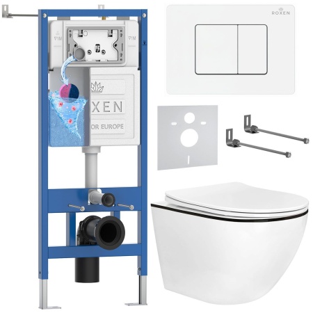 Комплект 6 в 1 RoxenBath StounFix Dual Fresh 868551 (состоит из: 710200, Steel 420280WM, 530110-01B)