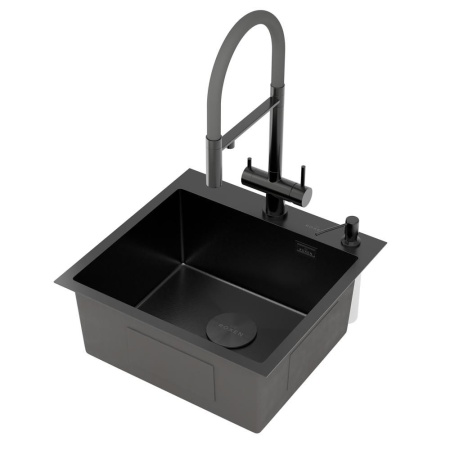 Кухонная мойка RoxenBath Simple 50 PVD зернистый графит