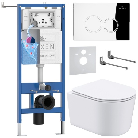 Комплект 6 в 1 RoxenBath StounFix Dual Fresh 913681 (состоит из: 710200, Santi 410260CH, 530120-01)