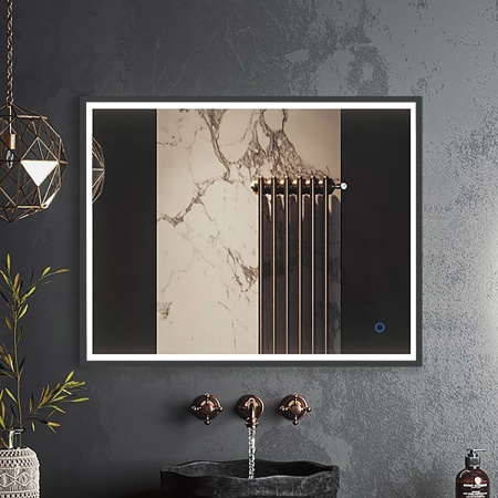 Зеркало RoxenBath Sigma (80x70) в алюминиевой раме оружейная сталь