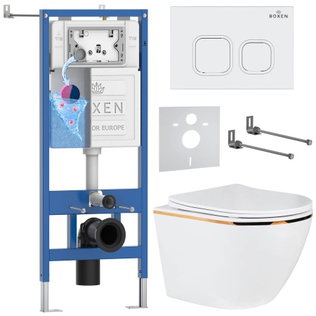 Комплект 6 в 1 RoxenBath StounFix Dual Fresh 807054 (состоит из: 710200, Santi 410280W, 530110-01G)