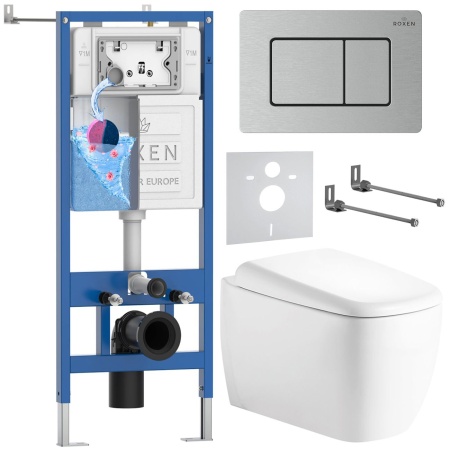 Комплект 6 в 1 RoxenBath StounFix Dual Fresh 968523 (состоит из: 710200, Steel 420280S, 530220-02)