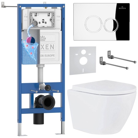 Комплект 6 в 1 RoxenBath StounFix Dual Fresh 512989 (состоит из: 710200, Santi 410260CH, 530185-02)