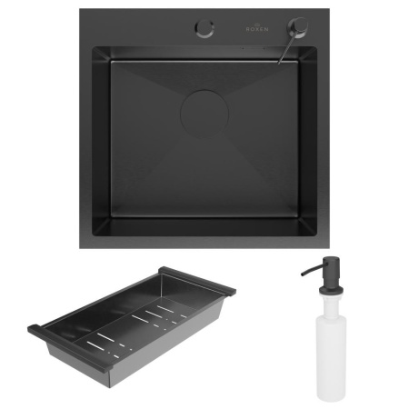 Кухонная мойка RoxenBath Simple 50 PVD (графит)