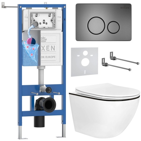 Комплект 6 в 1 RoxenBath StounFix Dual Fresh 964894 (состоит из: 710200, Steel 420260G, 530110-01B)
