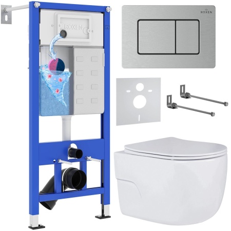 Комплект 6 в 1 RoxenBath StounFix Dual Fresh 968445 (состоит из: 710200, Steel 420280S, 530155-01)