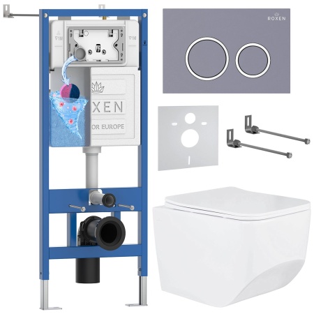 Комплект 6 в 1 RoxenBath StounFix Dual Fresh 966110 (состоит из: 710200, Santi 410260DG, 530145-01)