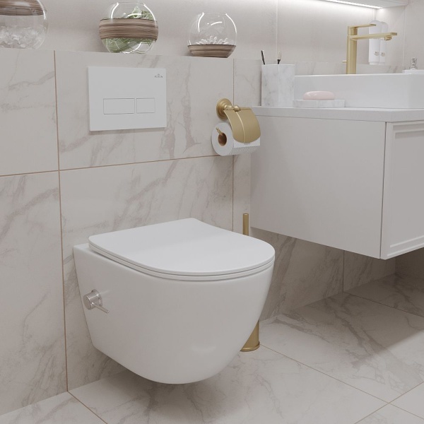 Подвесной унитаз RoxenBath Antares Bidet Tornado 530185-01XT Rimless Soft Close с функцией биде