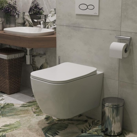 Подвесной унитаз RoxenBath Cube Bidet 530135-01X Rimless Soft Close с функцией биде