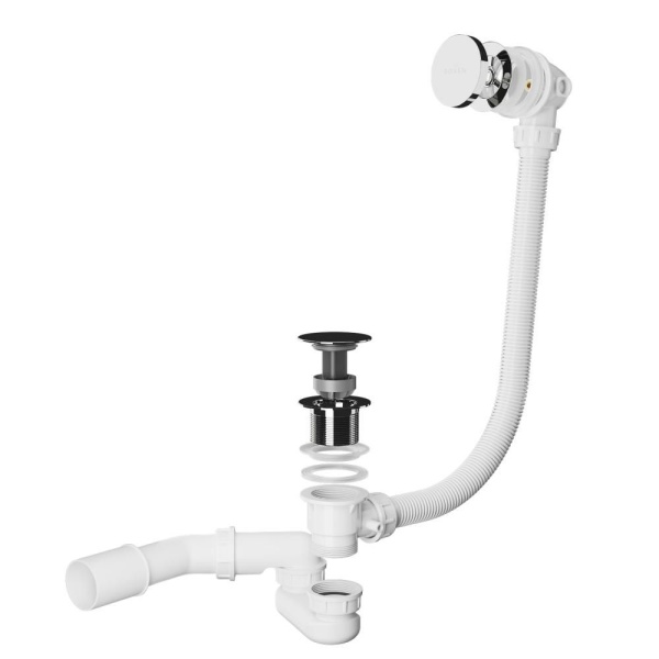 Сифон для ванны RoxenBath R70C-CH Click-Clack с функцией верхней очистки