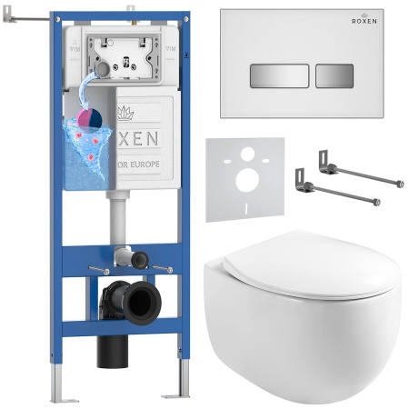 Комплект 6 в 1 RoxenBath StounFix Dual Fresh 964245 (состоит из: 710200, Glass 430280W, 530170-01)