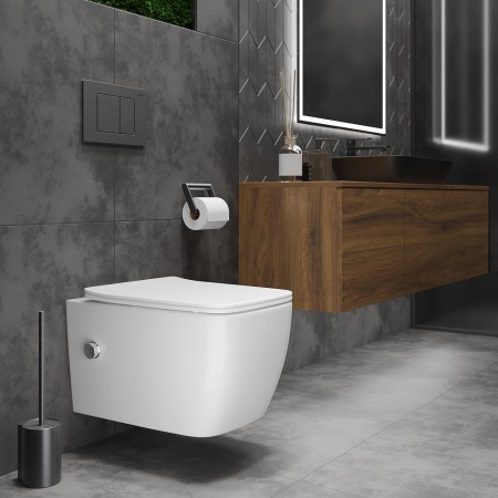 Подвесной унитаз RoxenBath Cube Bidet 530135-01X Rimless Soft Close с функцией биде