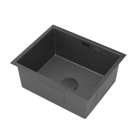 Кухонная мойка RoxenBath Uno 54 PVD (графит) под столешницу (текстурное покрытие)