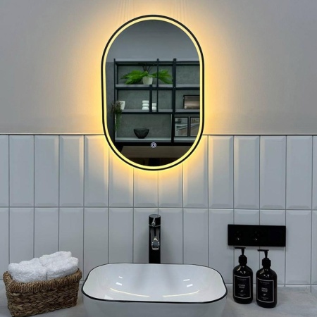 Зеркало RoxenBath Grown (40x60) в алюминиевой раме оружейная сталь