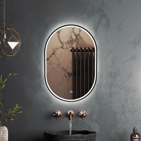 Зеркало RoxenBath Grown (40x60) в алюминиевой раме оружейная сталь