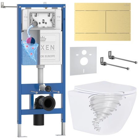 Комплект 6 в 1 RoxenBath StounFix Dual Fresh 868640 (состоит из: 710200, Velar 420300GB, 530205-01)