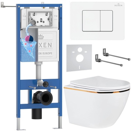 Комплект 6 в 1 RoxenBath StounFix Dual Fresh 868553 (состоит из: 710200, Steel 420280WM, 530110-01G)