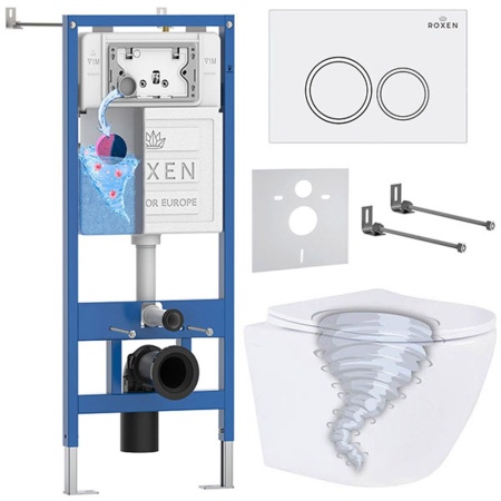 Комплект 6 в 1 RoxenBath StounFix Dual Fresh 968335 (состоит из: 710200, Santi 410260W, 530205-01)