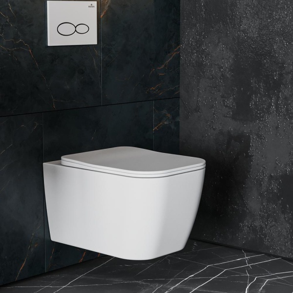 Подвесной унитаз RoxenBath Cube Tornado 530135-01 Rimless Soft Close