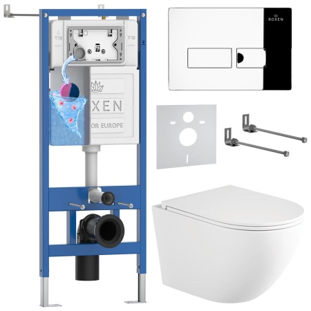 Комплект 6 в 1 RoxenBath StounFix Dual Fresh 868414 (состоит из: 710200, Caspia 410280CH, 530205-01-L)