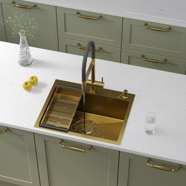 Кухонная мойка RoxenBath Simple 60 PVD (gold)