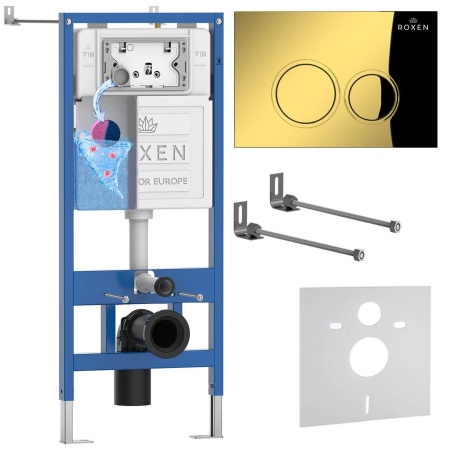 Комплект 4 в 1 RoxenBath StounFix Slim 968001 (состоит из: 710200, Santi 410260G)