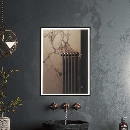 Зеркало RoxenBath Sigma (50x70) в черной алюминиевой раме