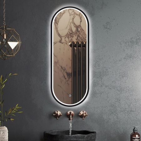 Зеркало RoxenBath Grown (45x120) в алюминиевой раме оружейная сталь
