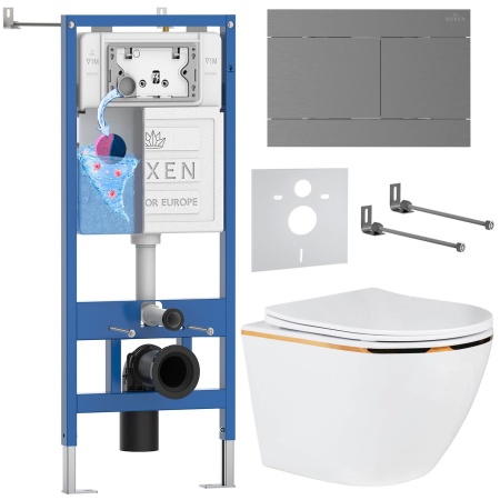 Комплект 6 в 1 RoxenBath StounFix Dual Fresh 868618 (состоит из: 710200, Velar 420300GM, 530110-01G)