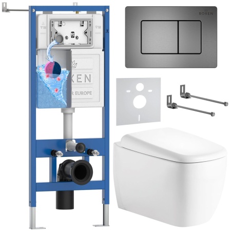 Комплект 6 в 1 RoxenBath StounFix Dual Fresh 968521 (состоит из: 710200, Steel 420280G, 530220-02)
