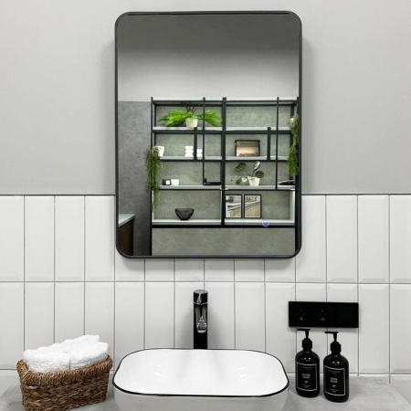 Зеркало RoxenBath Simon (50x70) в алюминиевой раме оружейная сталь