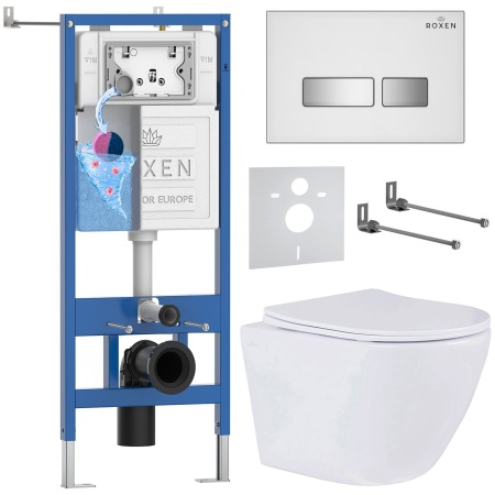 Комплект 6 в 1 RoxenBath StounFix Dual Fresh 633220 (состоит из: 710200, Glass 430280W, 530185-01)