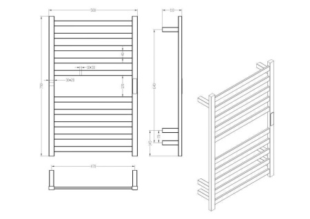 Полотенцесушитель RoxenBath Plaza 11040-5079B электрический