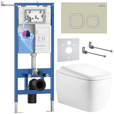 Комплект 6 в 1 RoxenBath StounFix Dual Fresh 968518 (состоит из: 710200, Santi 410280BG, 530220-02)